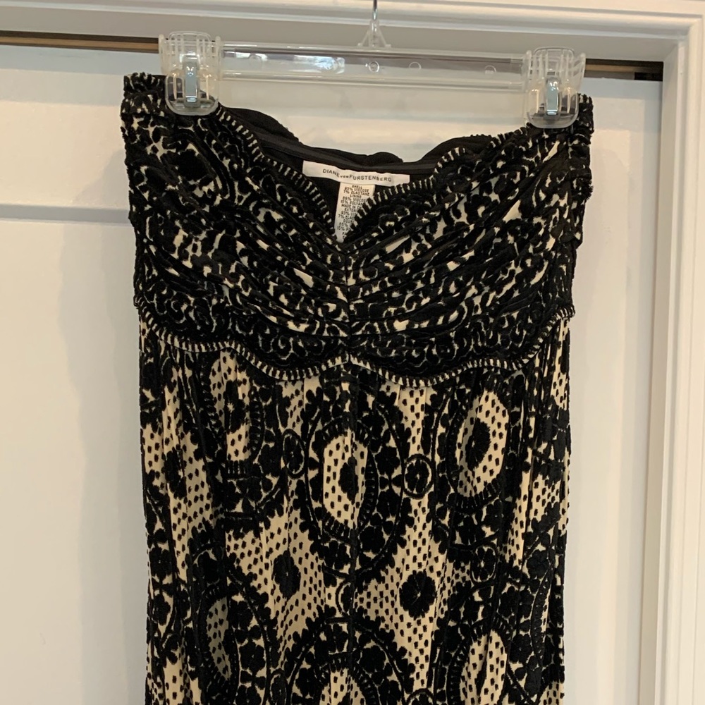 DVF tube top velvet dress